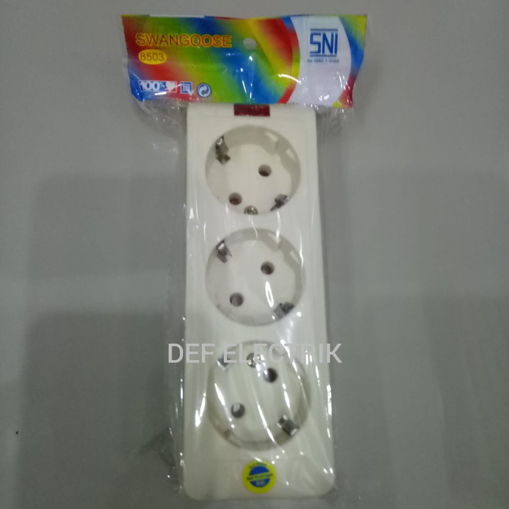 Stop kontak 3 lubang / stop kontak 3 colokan SNI