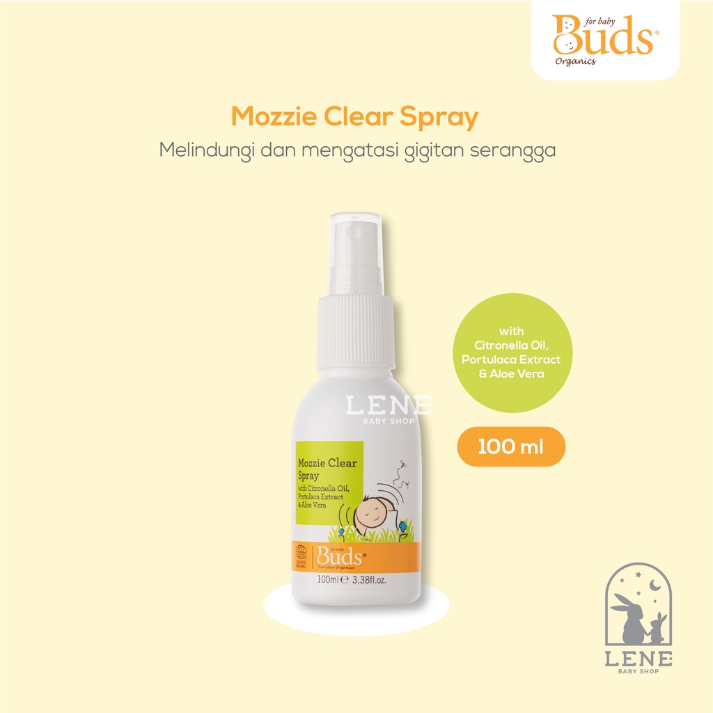 Buds Organics Mozzie Clear Spray - Lotion Anti Nyamuk Bayi &amp; Anak