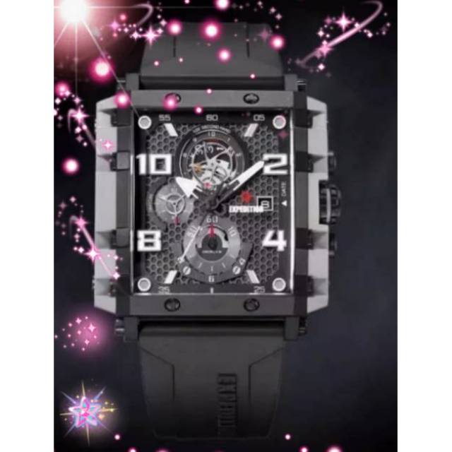 JAM TANGAN EXPEDITION ORIGINAL E6757 BLACK GREY MAN