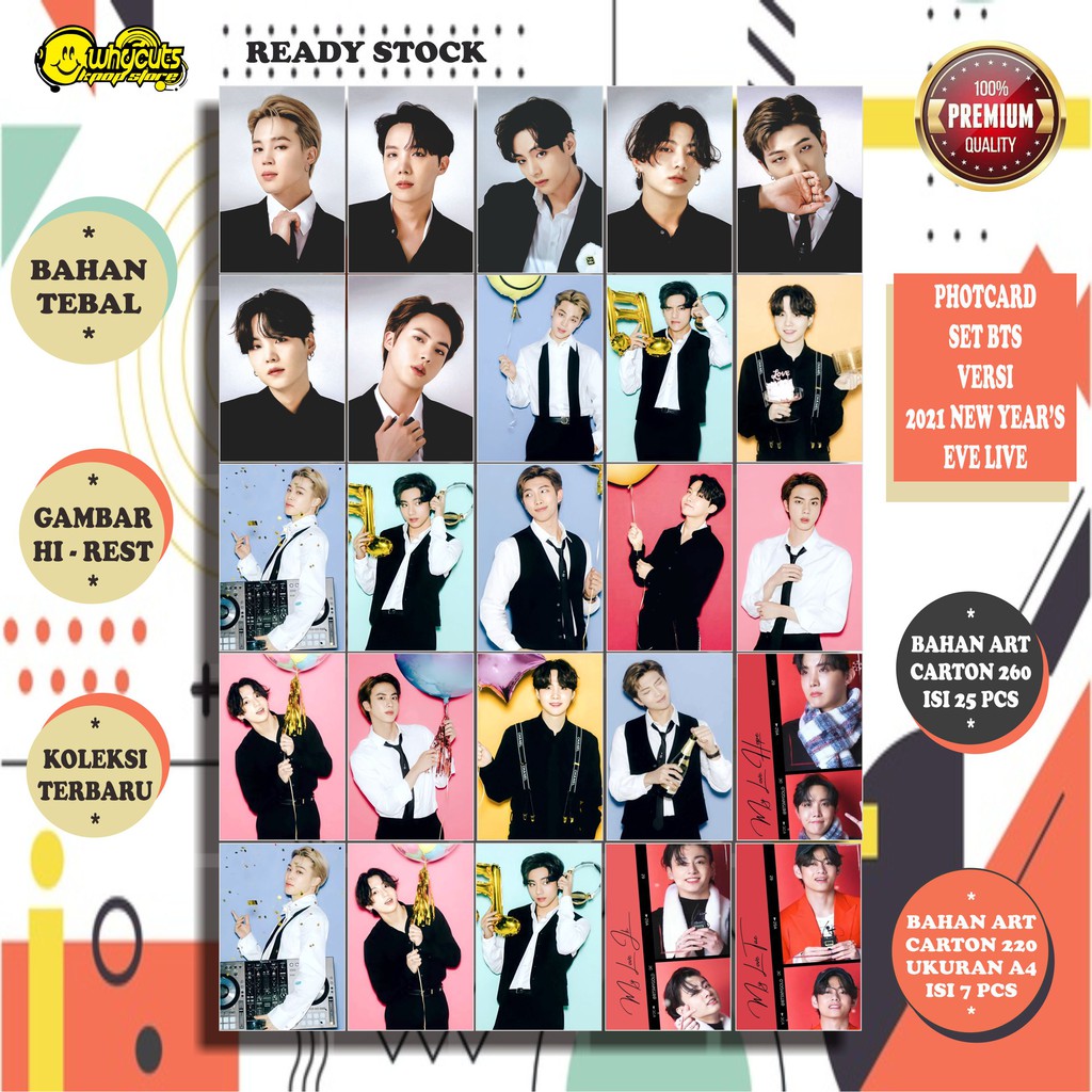 [BACA DESKRIPSI PRODUK] - PHOTOSET - FLAG - POSTER SET - BTS VERSI NEW YEAR'S EVE LIVE 2021