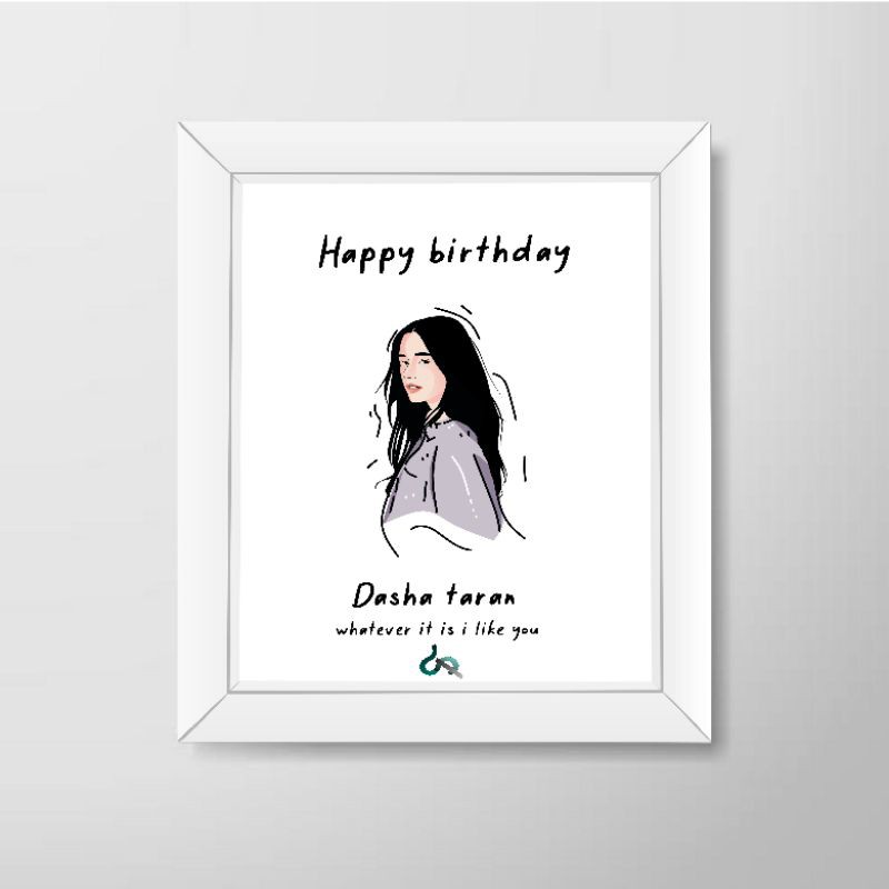 CETAK Vector Art Vector wajah desain illustrasi wajah kado hadiah ulang tahun wisuda anniversary