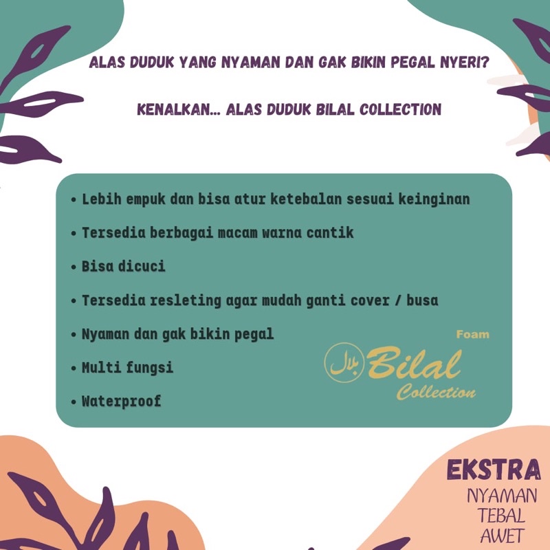 Alas duduk Kursi Sudut 1 set Tebal 4 cm (waterproof)