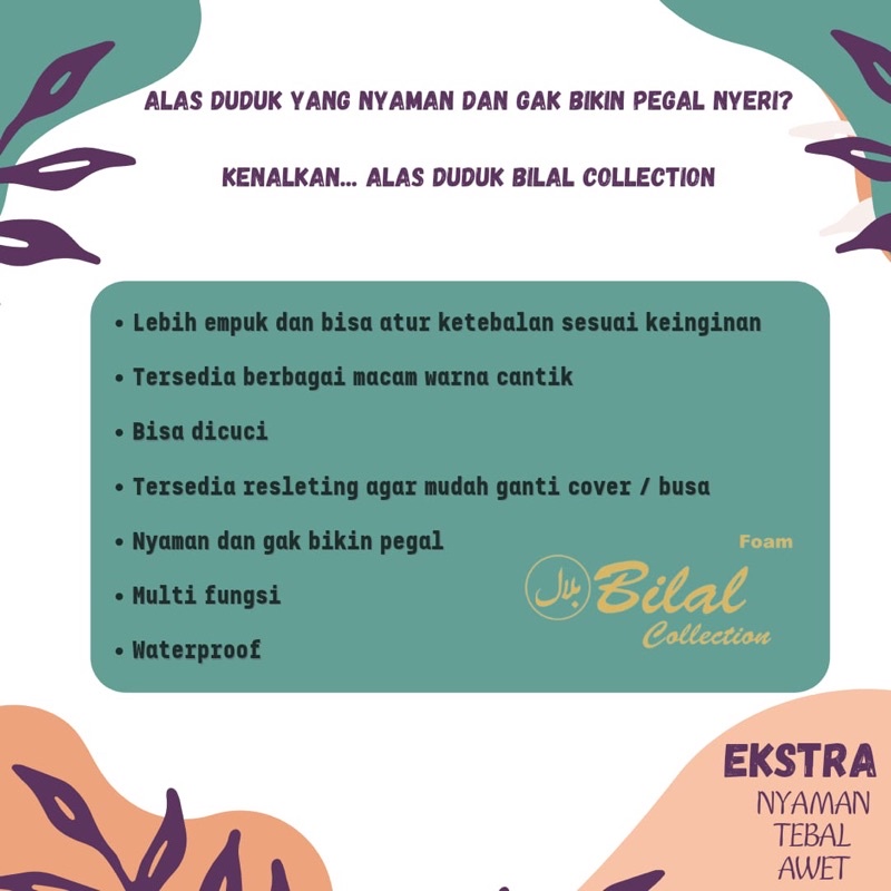 PROMO ALAS DUDUK KURSI/LESEHAN REQUEST TEBAL 15 CM