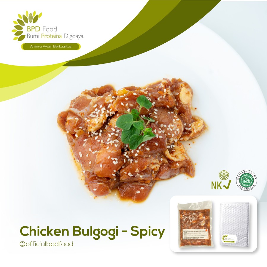 

CHICKEN BULGOGI SPICY 250 GRAM/PACK - HALAL - PREMIUM