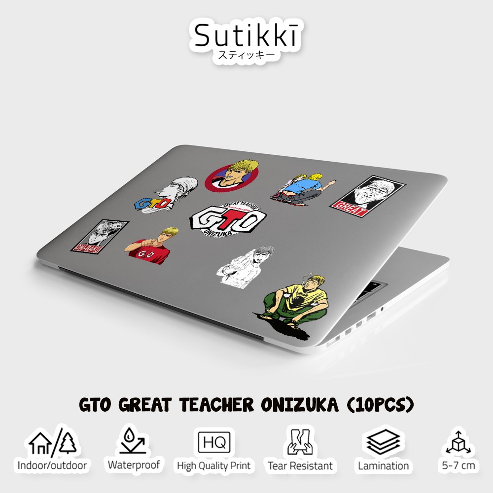 Sutikki | Sticker Pack GTO Great Teacher Onizuka Stiker Laptop Film Wibu Otaku | Anime Manga