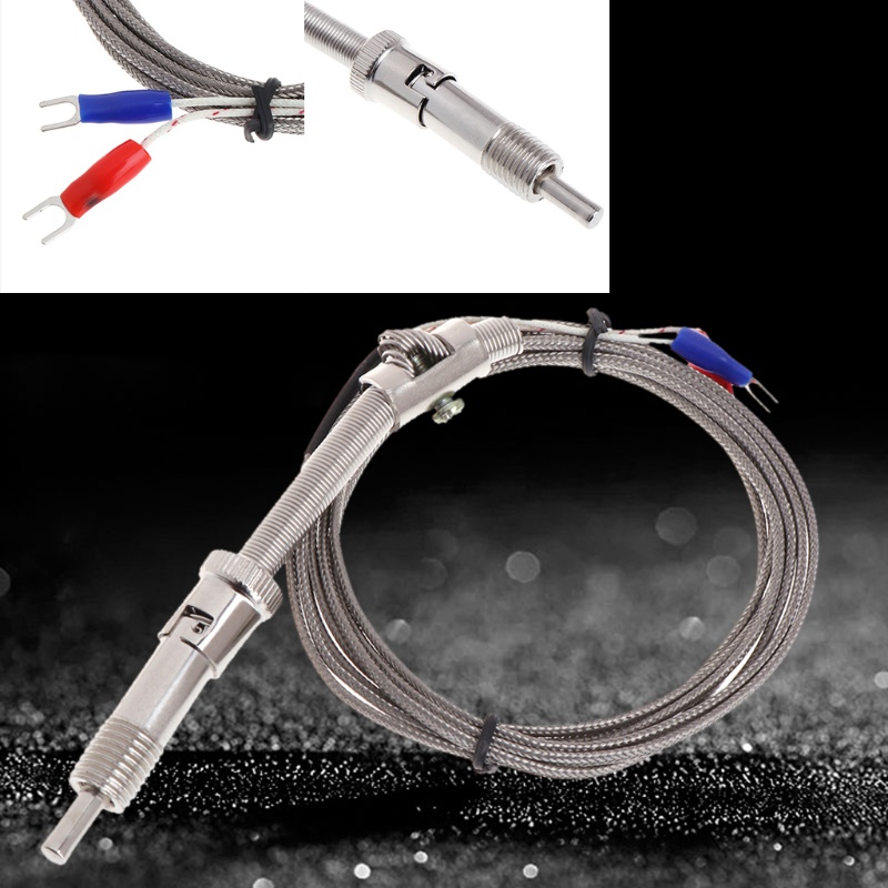 Gro K Type Thermocouple Sensor Suhu Bayonet Compression Spring Dengan Kabel 2m