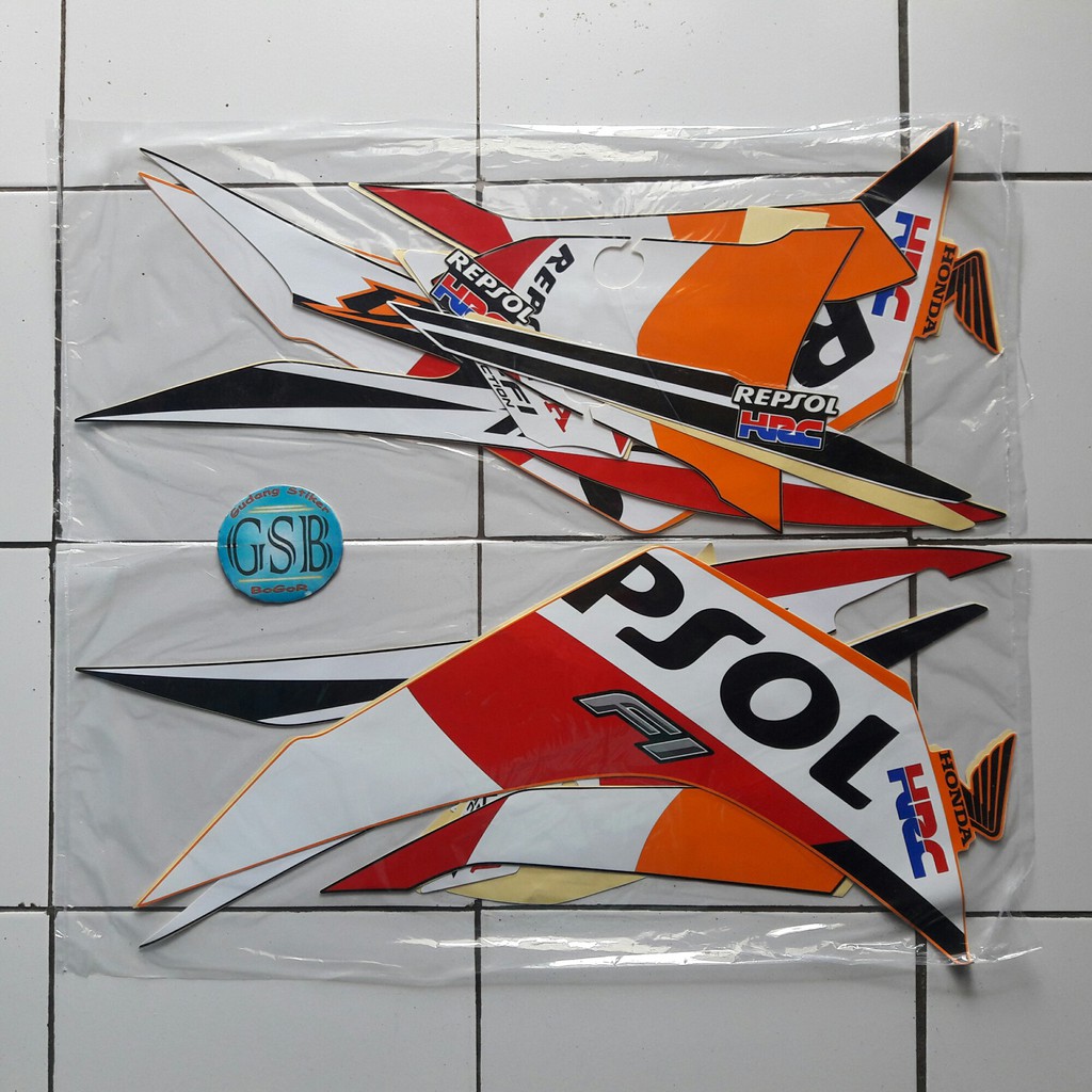 Striping Stiker Motor Honda Blade Repsol Fi 2014 Shopee Indonesia