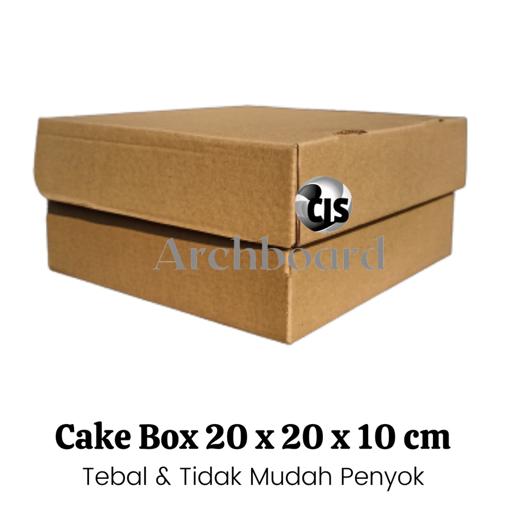

Cake Box Polos Uk 18x18x8 cm / Dus Kue 18 x 18 x 8 cm