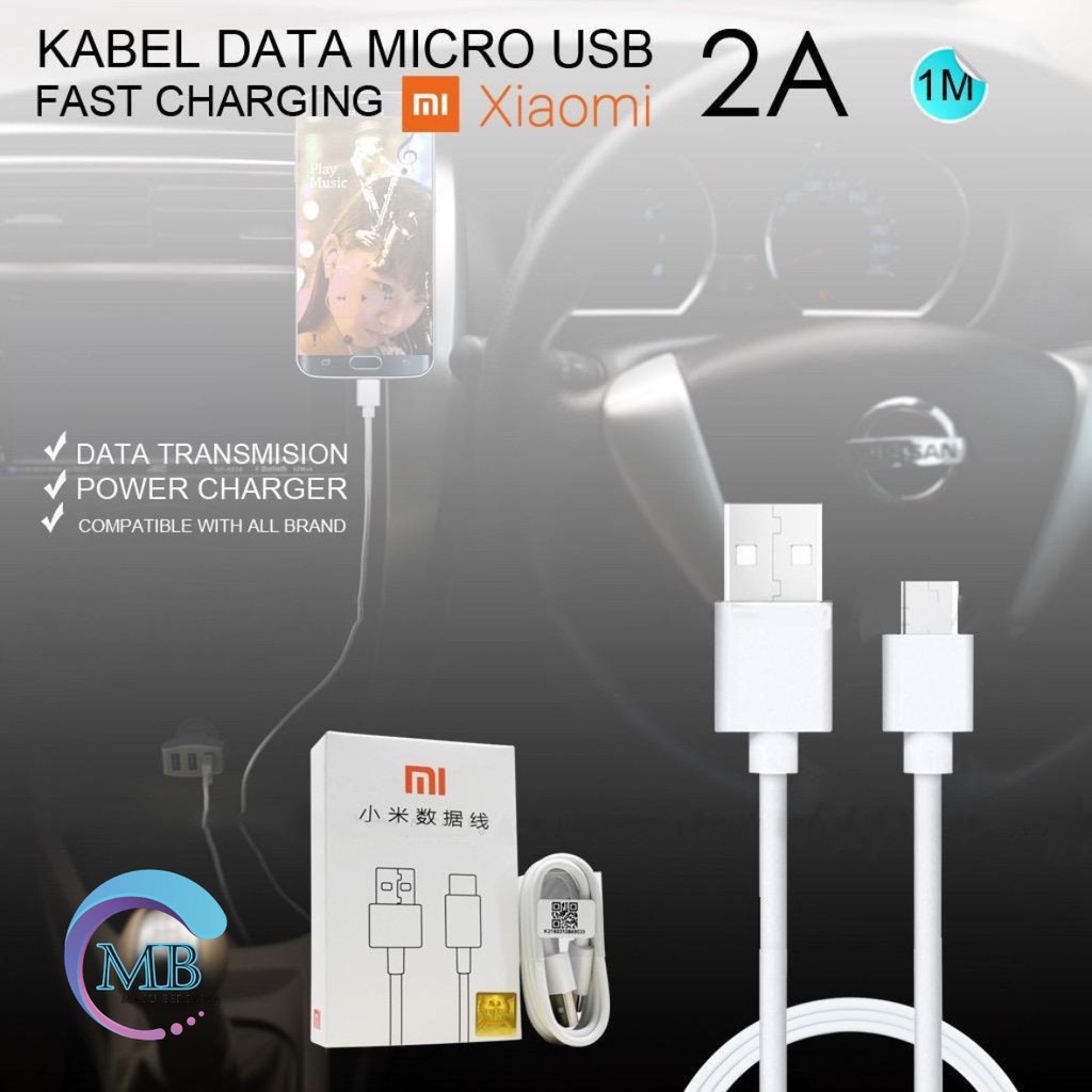 BM002 Mi9 WHITE XIAOMI KABEL DATA NEW MODEL ORIGINAL REDMI NOTE 5A 4 4X 7 6 6pro MICRO USB MB1239