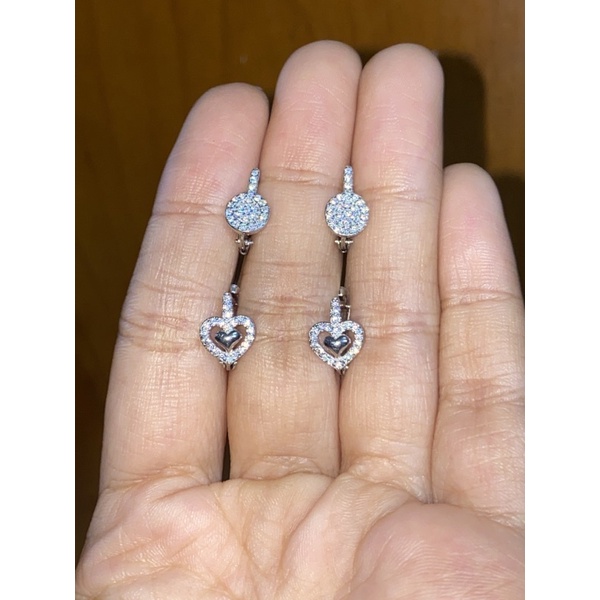 ANTING JEPIT S925/ PERAK ASLI 925 LAPIS EMAS PUTIH