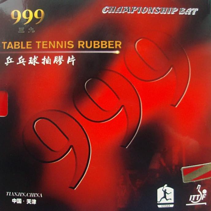 Original 999 999T karet rubber table tennis pingpong super lengket - Hitam Kode 249