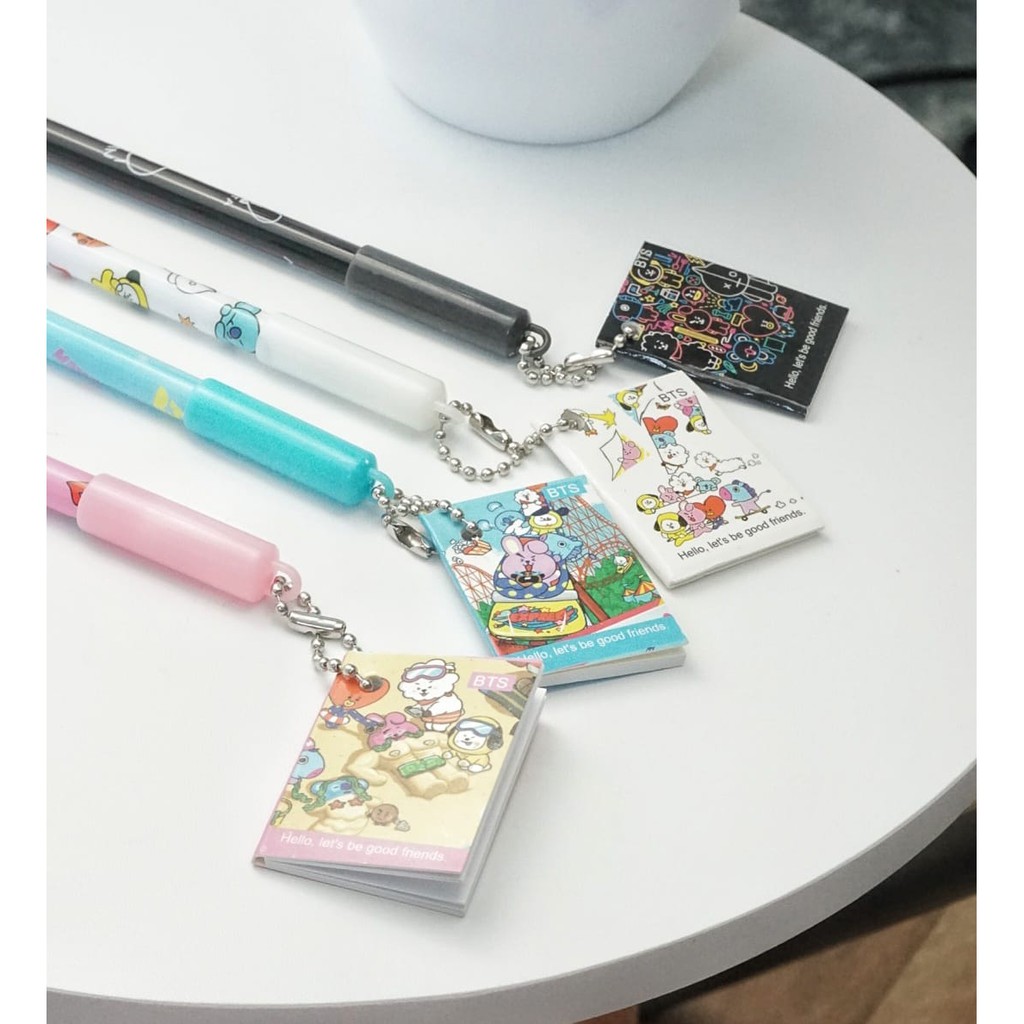 SELUSIN PEN BT BOYBAND KOREA FAMILY ISI 12 PCS GEL PEN BANGTAN BOYS TATA COOKY CHIMMY MANK VAN KOYA