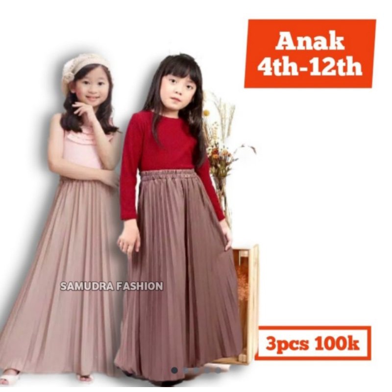 TERBARU || ROK PLISKET ANAK UMUR 5-10TAHUN