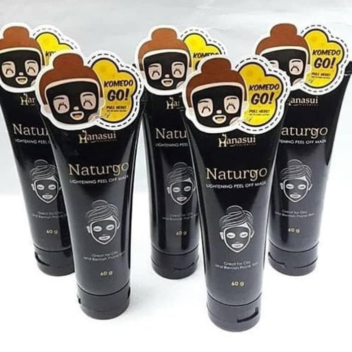 Masker HANASUI Naturgo Tube 60 gr | Ampuh Mengangkat Kotoran &amp; Komedo Di Wajah | Original 100%