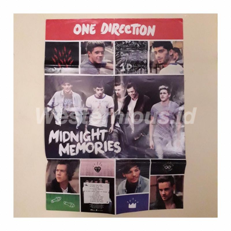 Huge Poster Official One Direction Midnight Memories