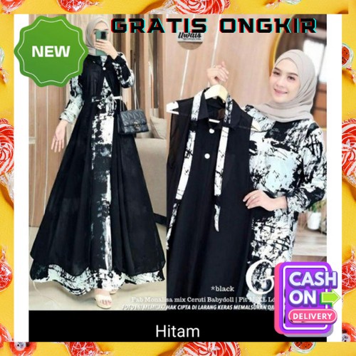 Gamis Wanita Terbaru 2022 Dress Syari Murah Buju Muslim Wanita Sari Games Jumbo Mewah Gamis Remaja I