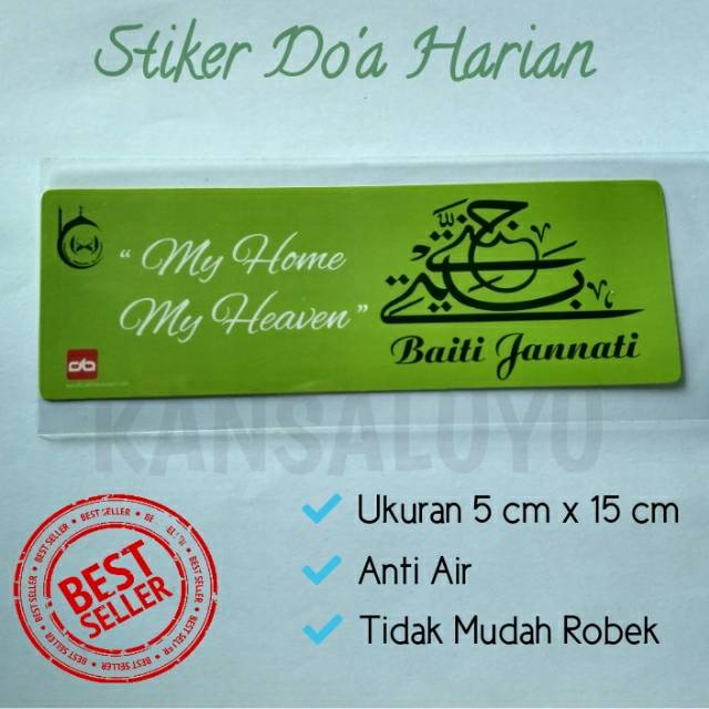 

Stiker Islami Baiti Jannati - Sticker Dakwah Murah - Souvenir Pernikahan unik berkah