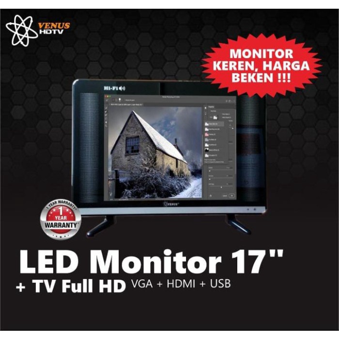 LED TV MONITOR VENUS 17 INCHI