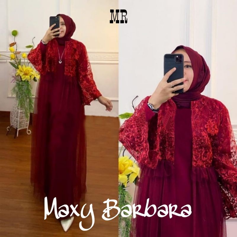 MAXY BARBARA, TILE BRUKAT MUTIARA, MOSCREPE PREMIUM, GAMIS, MUSLIM