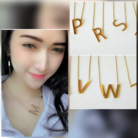 SeT Gelang Sisik Naga dan Kalung Huruf Titanium BONUS cincin