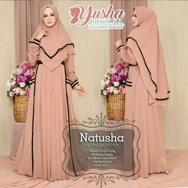 NATUSHA SYARI BY YUSHA ILYASA - FASHION GAMIS SYARI WANITA MUSLIMAH PREMIUM ORIGINAL GAMIS TERBARU