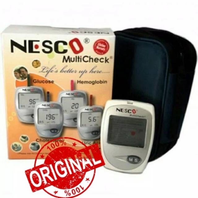 Alat NESCO Multicheck GCU 3 in 1 Cek Gula Darah, Kolesterol, Asam Urat / Nesco