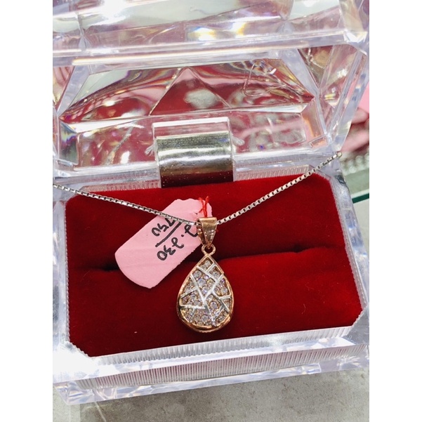 Liontin oval emas asli 750/17k