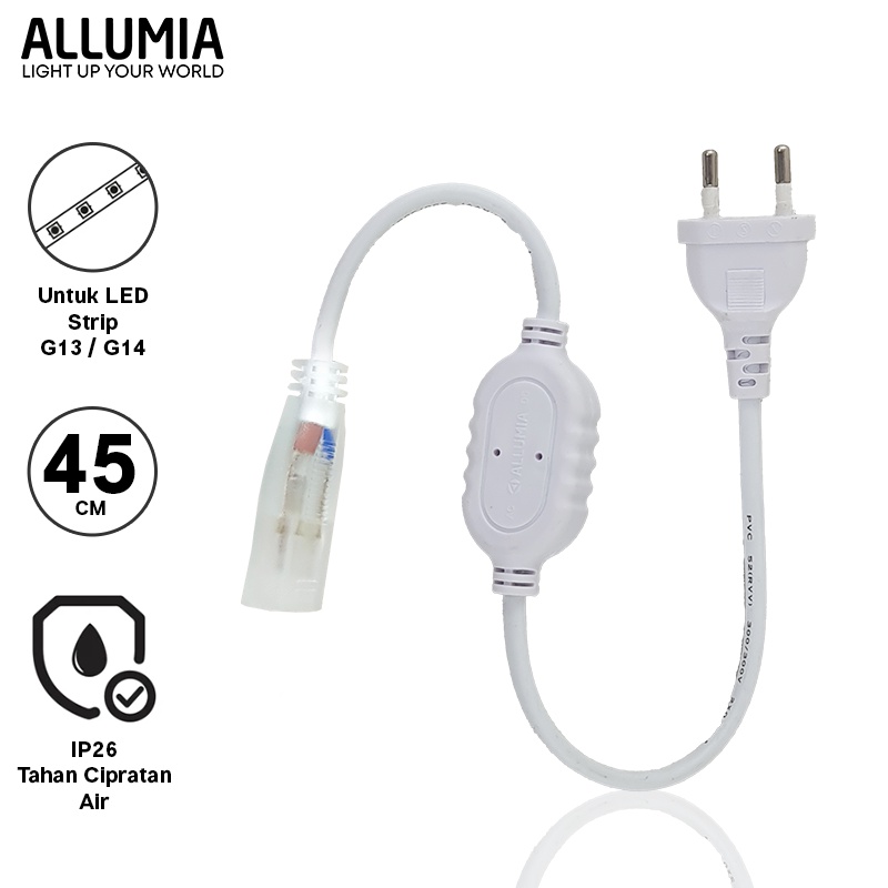 ALLUMIA Socket Lampu LED Strip Light LED Strip Socket Adapter Colokan Lampu Strip T01