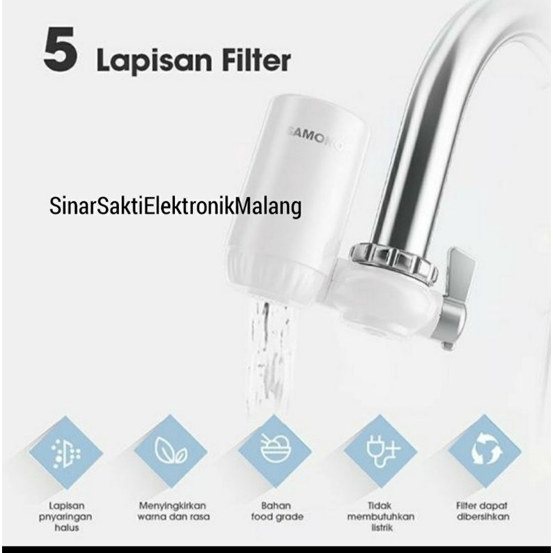 Samono Filter Air Kran Pemurni Penjernih Air Saringan Water Purifier Penyaring Air Kotor Malang