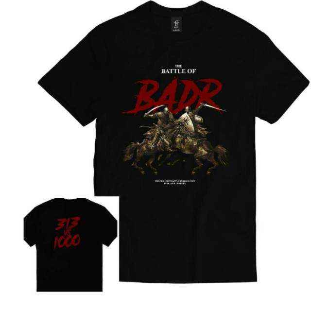 Kaos Dakwah Tauhid Islam The Battle of Badr Lengan Pendek Sahabat Nabi