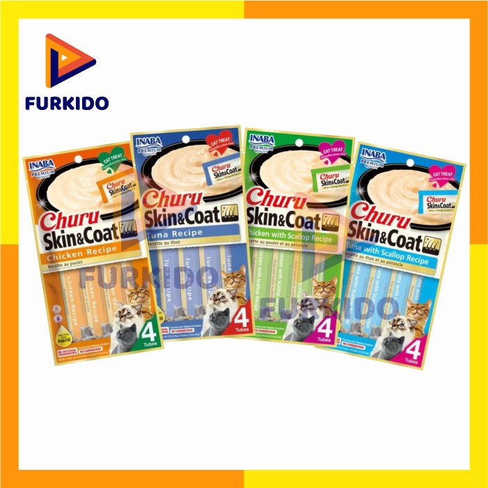 Ciao Churu Cat Skin &amp; Coat 56 Gr / Snack Kucing / Creamy Cat Treats
