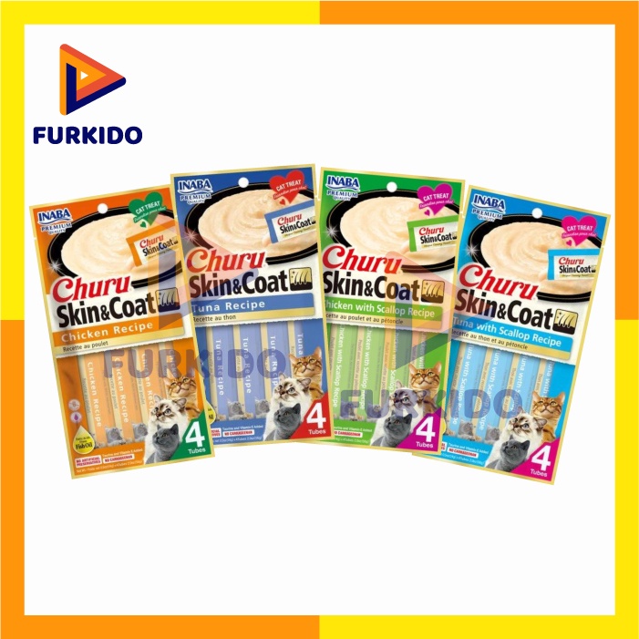 Ciao Churu Cat Skin &amp; Coat 56 Gr / Snack Kucing / Creamy Cat Treats