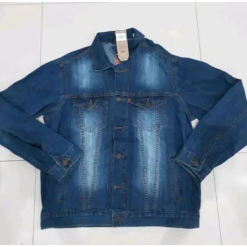 JAKET JEANS LEVIS DENIM ORIGINAL USA BIOWASH SCRAF THE TRUCKER
