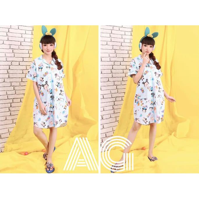 Pengiriman Cepat Daster tsum2-daster anak remaja-baju tidur import-piyama kekinian-AL STOK TERBATAS