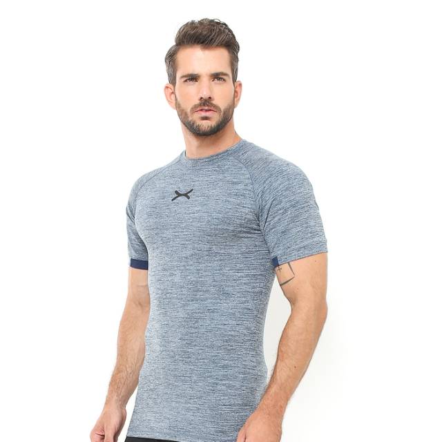 FTS-025BR Kaos sport fitness bodyfit FLEX biru