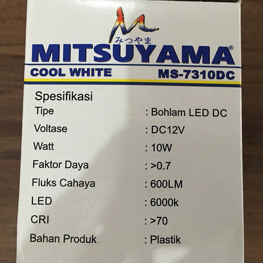 Lampu Aki Lampu LED DC Mitsuyama 10W MS7310DC
