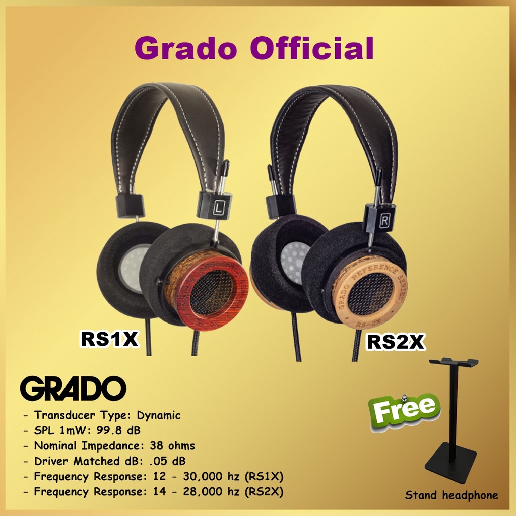 Grado RS1X RS2X Reference Series Dynamic Headphone RS1 RS2 X RS 1X 2X