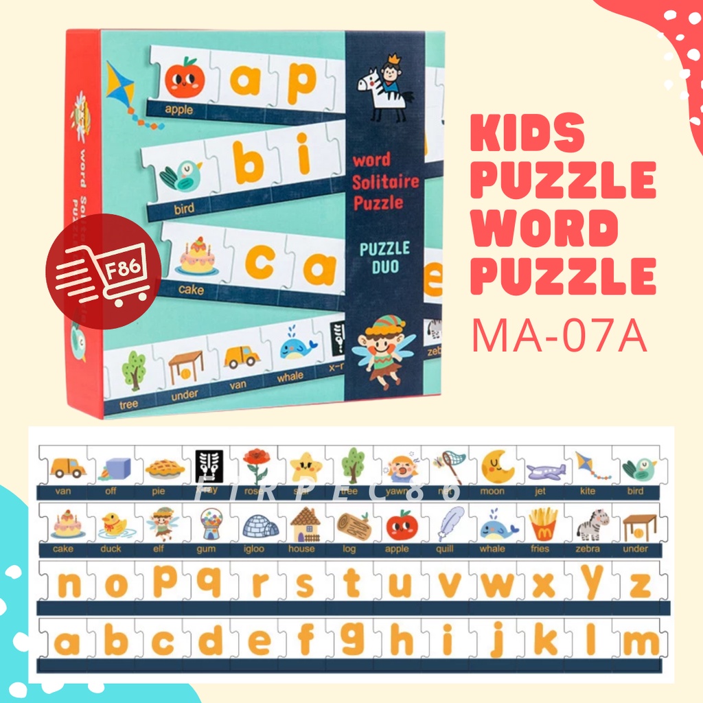 Mainan Edukasi Anak Puzzle Duo Number Matching Logical Matching Letter
