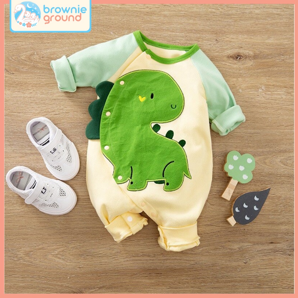 JUMPER PANJANG PREMIUM BAYI / JUMPER BAYI KARAKTER DINO / JUMPER KARAKTER LUCU 0-12 BULAN / BA-821