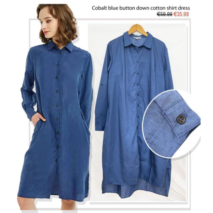 MINE button down shirt dress