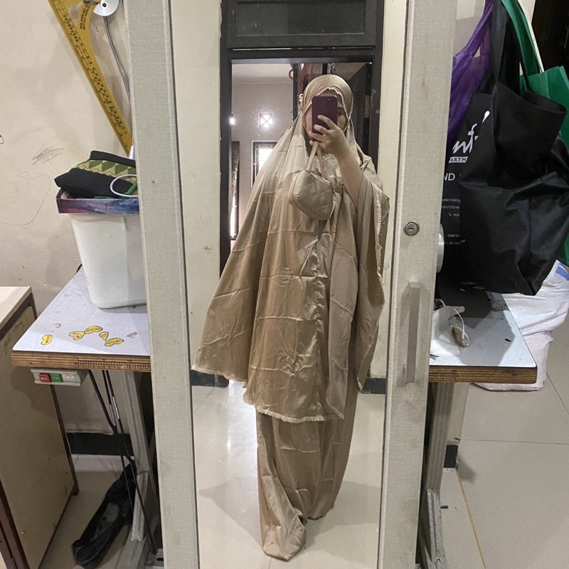 NEW READY COD | [NEW BISA COD] Set Mukena Silk Elegan dewasa premium travelling Dewasa 2in1 bisa untuk hampers dan seserahan