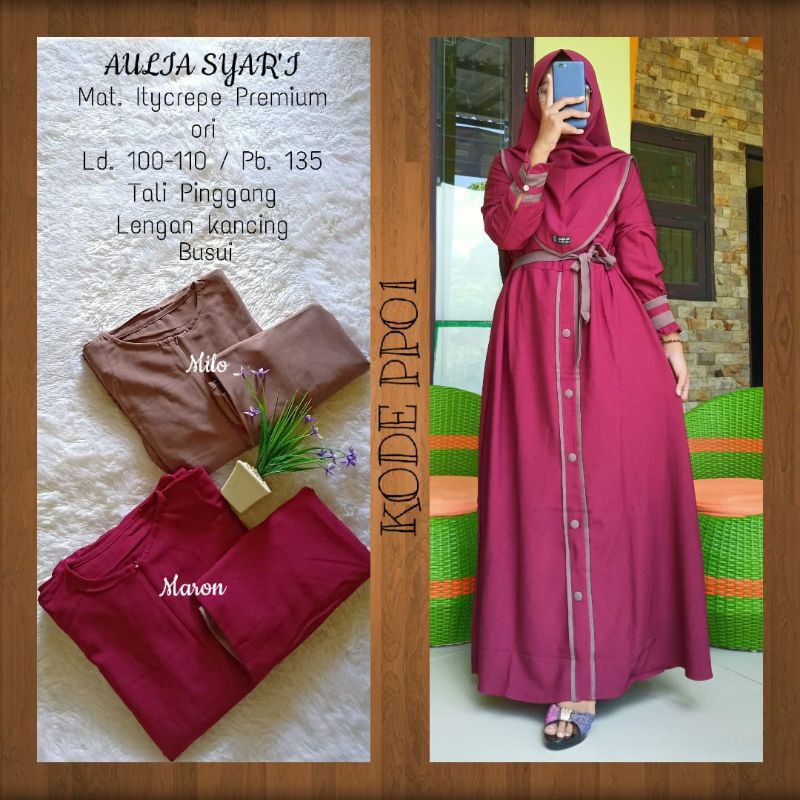 gamis syari ity crep aulia syari