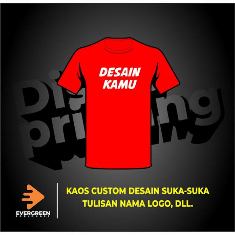 SERAGAM KAOS OBLONG PLUS SABLON