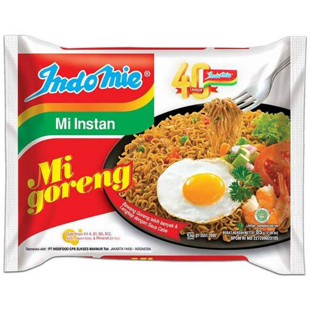 

Indomie goreng 85 gram