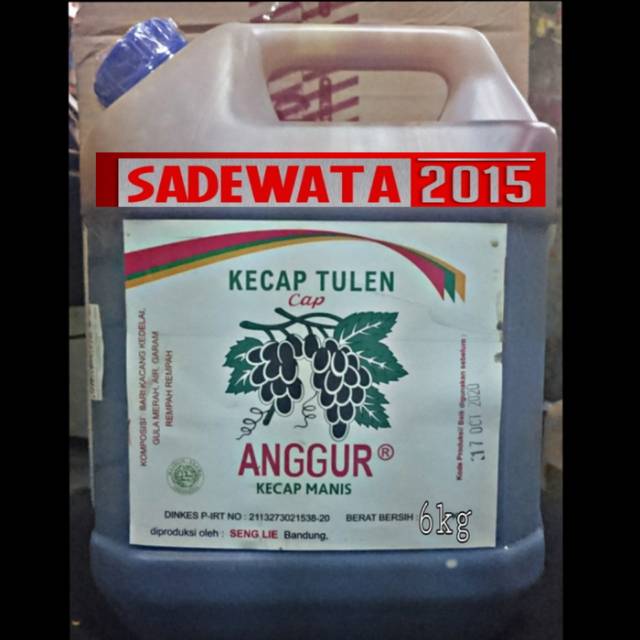 

Kecap Anggur Manis 6lt | Seng Lie Bandung | Kecap Cap Anggur