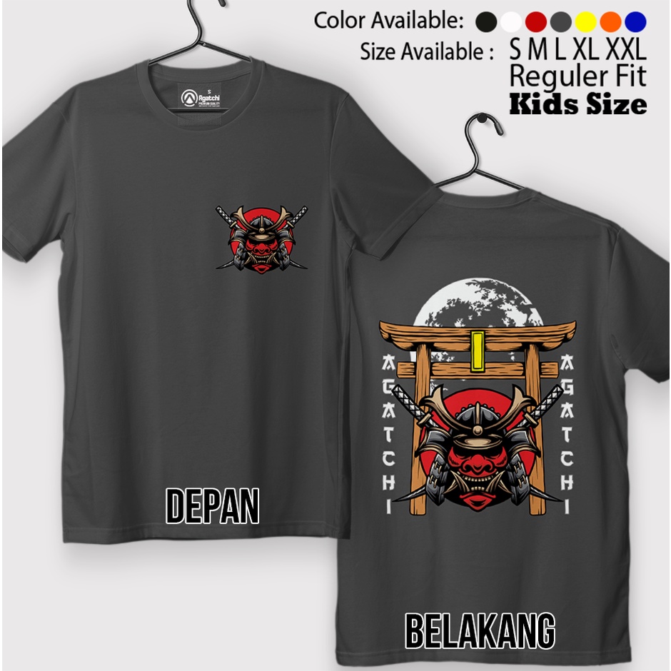 Moon Gate Samurai , Baju Anak / Kaos Distro / Kaos Atasan Anak Laki Laki / Kids T Shirt