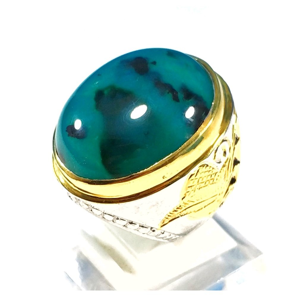 CINCIN BATU AKIK NATURAL BACAN DOKO HIJAU TOTOL TEMBUS MANTAP RING PERAK FREE MEMO KEASLIAN BATU