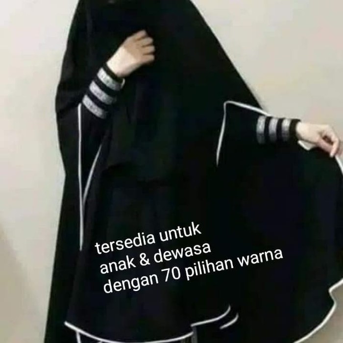 Dijual khimar list bisban/khimar handsplit/khimar belah tangan anak&dewasa Berkualitas