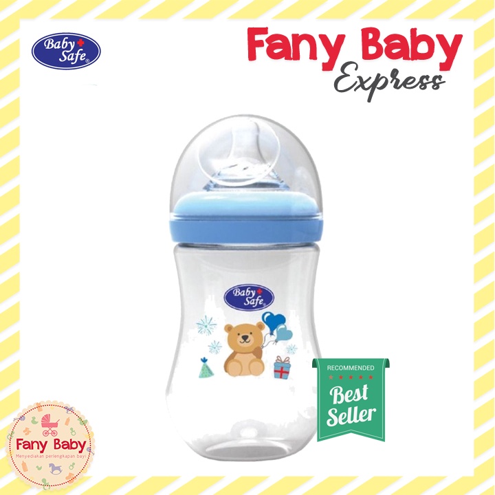 BABY SAFE BOTTLE WIDE NECK MOTIF 260ML SINGLE PACK / WN05