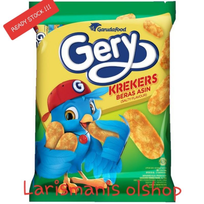 

GERY krekers beras asin 10x5.6g - snack krekers